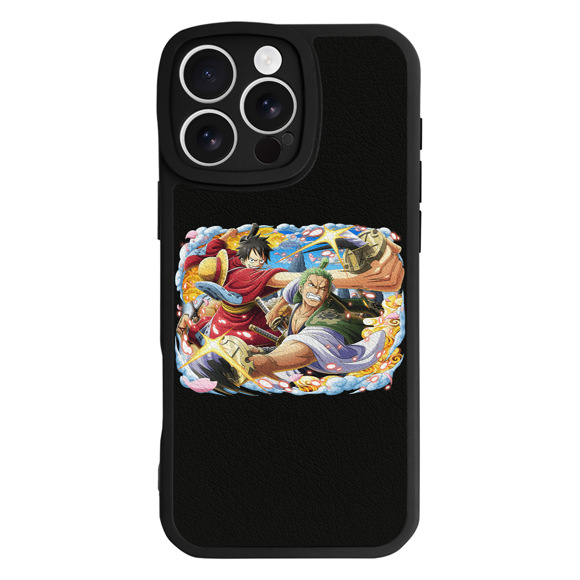 （画像用） ワンピース モンキー・D・ルフィ ONE PIECE Monkey D. Luffy 【iPhone 16シリーズ対応】シリコンスマホケース（レザー調） 材質：シリコン